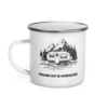 Pulling Out Is Overrated Enamel Mug - Image 3
