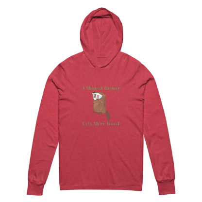 A Shaved Beaver Gets More Wood – Hooded long-sleeve tee - Image 3
