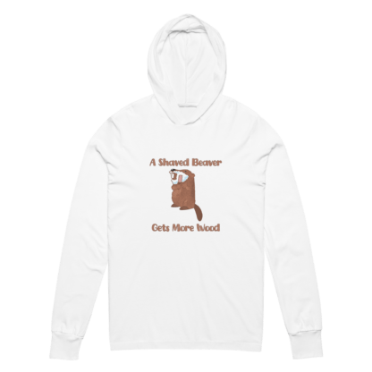 A Shaved Beaver Gets More Wood – Hooded long-sleeve tee - Image 5