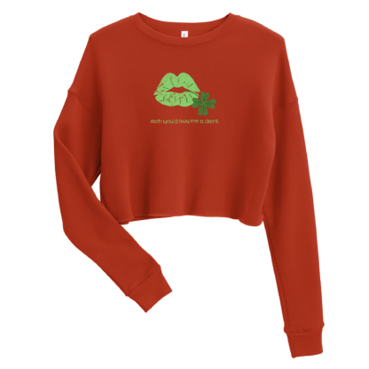 Irish You’d Buy Me a Drink - Crop Sweatshirt - Image 3