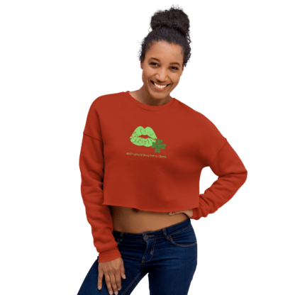 Irish You’d Buy Me a Drink - Crop Sweatshirt - Image 6