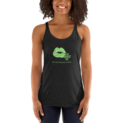 Irish You’d Buy Me a Drink - Women's Racerback Tank - Image 3