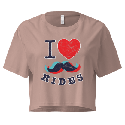 I Love Mustache Rides - Women’s crop top - Image 3